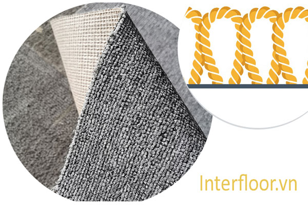 Kiểu dệt thảm một màu sợi vòng lặp Kiểu dệt thảm một màu sợi vòng lặp