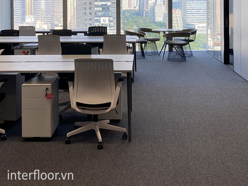 Thảm màu ghi trải văn phòng Office rất đẹp Thảm màu ghi trải văn phòng Office rất đẹp