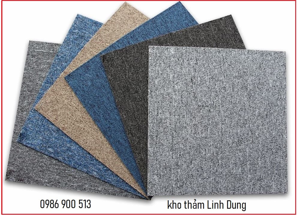 Thảm tấm ghép văn phòng kích thước tấm 50cm x 50cm Thảm tấm ghép văn phòng kích thước tấm 50cm x 50cm