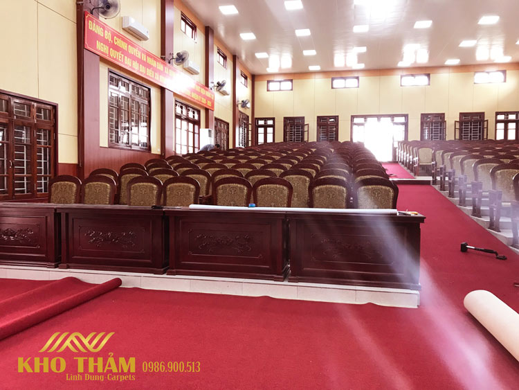 Thảm trải sàn hội trường màu đỏ 1136 Thảm trải sàn hội trường màu đỏ 1136
